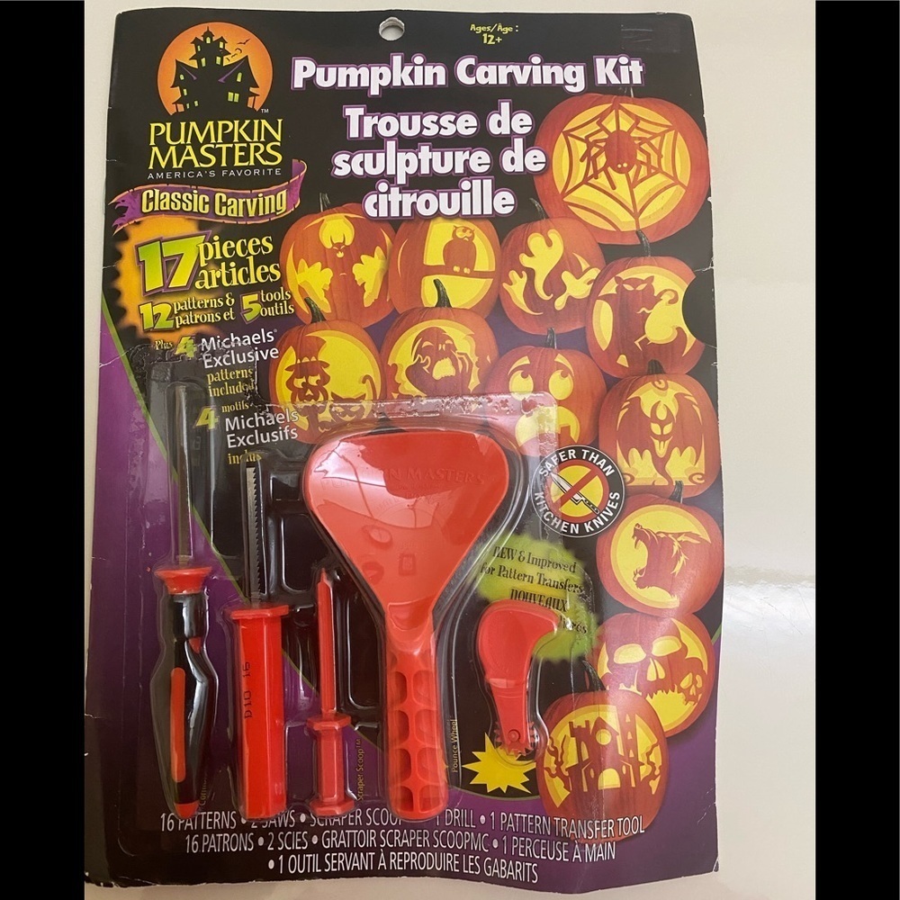 🔵4/$20 Pumpkin Masters Pumpkin Carving Kit 17 pc NIP